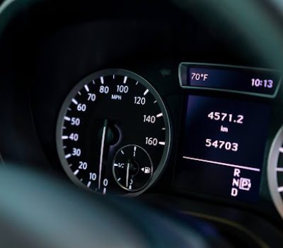 car-instrument-cluster-showing-mileage