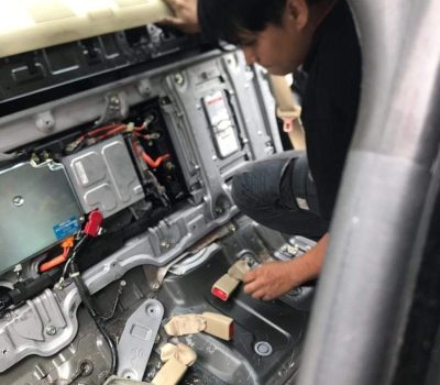 inspecting electronics inside car