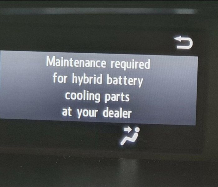 maintenance required indicator